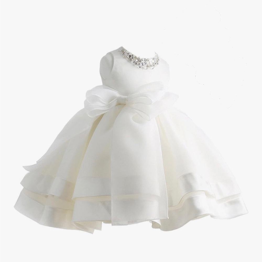 Baby Girl Christening Baptism Flower Girl Special Occasion Dress Gown